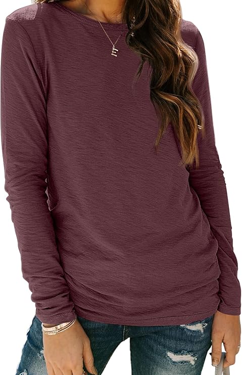 AUTOMET Long Sleeve Shirts for Women Business Casual Tops Fall Fashion Clothes W
