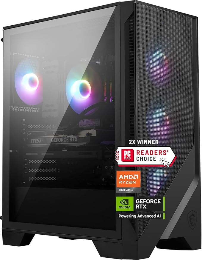 MSI Codex Z2 Gaming Desktop: AMD R7-8700F, GeForce RTX 5070, 32GB DDR5, 2TB m.2 